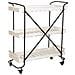 Carrello In Legno Bianco Con 3 Vassoi 89x38x110h Cm - Foto miniatura 4