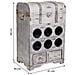 Baule Portabottiglie In Legno Grigio 41x30x64h - Foto miniatura 8