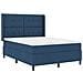 Letto a molle con materasso Blu 140 x 190 cm Tessuto - Foto miniatura 5