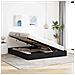 Letto con Contenitore con materasso Nero 180 x 200 cm Velluto - Foto miniatura 4