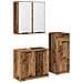 Set di mobili per il bagno con cassetto 3 pcs Legno vecchio - Foto miniatura 1