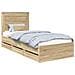 Struttura del letto con cassetto Rovere Sonoma 100 x 200 cm - Foto miniatura 1