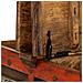 Tavolino Artigianale In Legno Rosso 100x100x47h Cm - Foto miniatura 7