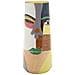 Vaso Piccassy Color Tall In Ceramica Con Volto Cubista Dipinto A Mano - Foto miniatura 1