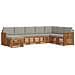 Set divani con cuscino 8 pcs Grigio Naturale e Chiaro - Foto miniatura 1