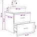 Mobile Lavabo da Parete Rovere Nero 49,5 x 44,5 x 65 cm - Foto miniatura 7