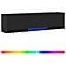 Mobile TV con LED Nero 165 x 34 x 40 cm Legno ingegnerizzato - Foto miniatura 1