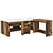 Struttura del Letto con Scrivania 2 pz Legno antico - Foto miniatura 1