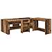Struttura del Letto con Scrivania 2 pz Legno antico - Foto miniatura 3