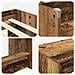 Struttura del Letto con Scrivania 2 pz Legno antico - Foto miniatura 6