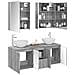 Set di Armadi da Bagno 5 pcs Sonoma grigio 53 x 15,5 x 70 cm - Foto miniatura 3