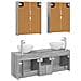 Set di Armadi da Bagno 5 pcs Sonoma grigio 53 x 15,5 x 70 cm - Foto miniatura 8