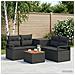 Set di divani 6 pz Nero Rattan sintetico e Acciaio - Foto miniatura 9