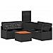Set di divani 6 pz Nero Rattan sintetico e Acciaio - Foto miniatura 10