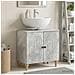 Armadio per Lavabo da Bagno ALKMAAR Grigio Cemento - Foto miniatura 2