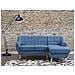 Divano Angolare Con Penisola In Tessuto Blu Motala - Foto miniatura 18