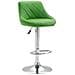 Sgabello Design Lazio In Similpelle I Sgabello Girevole Con Poggiapiedi I Sedia Alta Da Cucina Regolabile 83-104 CM I Sgabello Bar Imbottito Verde - Foto miniatura 1