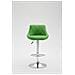 Sgabello Design Lazio In Similpelle I Sgabello Girevole Con Poggiapiedi I Sedia Alta Da Cucina Regolabile 83-104 CM I Sgabello Bar Imbottito Verde - Foto miniatura 2