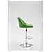 Sgabello Design Lazio In Similpelle I Sgabello Girevole Con Poggiapiedi I Sedia Alta Da Cucina Regolabile 83-104 CM I Sgabello Bar Imbottito Verde - Foto miniatura 3