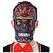 Maschera Dia De Los Muertos Teschio Colorato Adulto - Foto miniatura 1