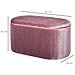 Pouf Contenitore In Velluto Imbottito Per Camera Da Letto E Ingresso Rosa - Foto miniatura 5
