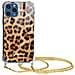 Cover Iphone 12 Pro Max Con Catena Guess Leopardata - Foto miniatura 1