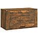 Scarpiera A Muro Rovere Fumo 70x35x38 Cm Legno Massello Pino - Foto miniatura 2