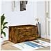 Scarpiera A Muro Rovere Fumo 70x35x38 Cm Legno Massello Pino - Foto miniatura 1
