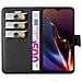 Custodia Compatibile Con Oneplus 6t In Nero Carbone - Coperchio Protettiva Con Chiusura Magnetica, Funzione Stand E Tasca Per Le Carte - Foto miniatura 6