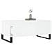 Tavolino Da Salotto Bianco 90x50x36,5 Cm In Legno Multistrato - Foto miniatura 3