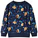 Felpa Per Bambini Stampa Leoni E Piante Blu Marino 92 - Foto miniatura 1