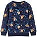 Felpa Per Bambini Stampa Leoni E Piante Blu Marino 92 - Foto miniatura 2