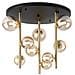 Plafoniera Contemporanea Perlage Metallo Nero 9 Luci G9 15w 3000k Ip20 - Foto miniatura 1