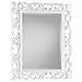 Specchiera Barocca Intagliata Bianco Lucida L. 74 P. 3 H. 94 - Foto miniatura 1