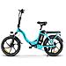 Cy20-it Bicicletta Elettrica - Potenza 350w Batteria 36v13ah Autonomia 35km Freno A Disco Meccanico - Lago Blu - Foto miniatura 1