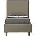 Letto Contenitore Imbottito 90x190 Similpelle Cappuccino Focus - Foto miniatura 1