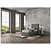 Letto Contenitore Imbottito 90x190 Similpelle Cappuccino Focus - Foto miniatura 4