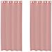 Tende In Voile Con Occhielli 2 Pz Rosa 140x245 Cm - Foto miniatura 2