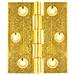 2 Pezzi - Cerniere Fresate Piane In Ottone 40x35mm - A Spina Fissa Con Viti - Foto miniatura 1