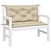 Cuscini Panca Da Giardino 2pz Beige 100x50x7cm Tessuto Oxford - Foto miniatura 2
