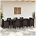 Tavolo da Giardino  Marrone 250x100x73 cm Poly Rattan, Tavolo da Giardino  Marrone 100x100x73 cm Poly Rattan, Tavolo da Giardino  Marrone 150x100x73 cm Poly Rattan - Foto miniatura 3