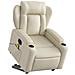 Poltrona Alzapersona Elettrica Reclinabile Crema in Similpelle - Foto miniatura 3
