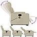 Poltrona Alzapersona Elettrica Reclinabile Crema in Similpelle - Foto miniatura 7