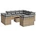 Set Divani da Giardino 12 pz con Cuscini Beige in Polyrattan - Foto miniatura 1