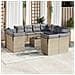 Set Divani da Giardino 12 pz con Cuscini Beige in Polyrattan - Foto miniatura 2
