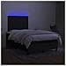 Letto a Molle con Materasso e LED Nero 120x190 cm in Tessuto - Foto miniatura 4
