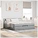 Struttura Letto Pouf con Materassi 200x200 cm in Tessuto - Foto miniatura 5
