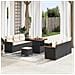 Set Divano da Giardino con cuscino 9 pcs Nero Poly Rattan - Foto miniatura 2