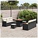 Set Divano da Giardino con cuscino 9 pcs Nero Poly Rattan - Foto miniatura 3