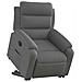 Poltrona Alzapersona Reclinabile Elettrica Grigio Scuro Tessuto - Foto miniatura 3